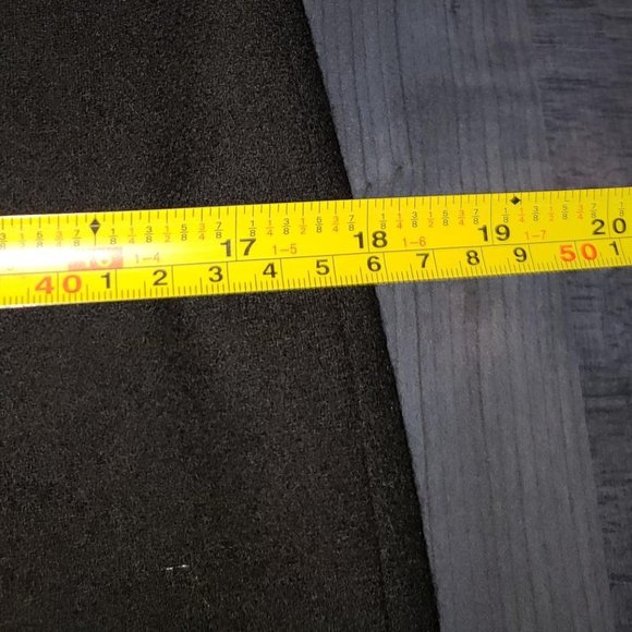 LAST CHANCE Simon Chang black midi skirt 100% wool small - Picture 7 of 9